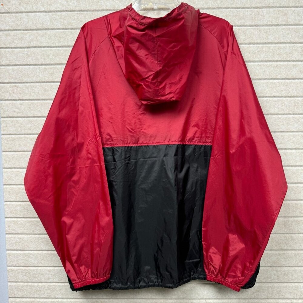 Red Black Hooded Windbreaker 1/2 Zip South Carolina Palmetto Jacket Large - Picture 3 of 10